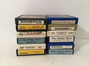 Lot Of 12 Statler Brothers And Oak Ridge Boys 8 Track Tapes. VG Condition - Picture 1 of 2