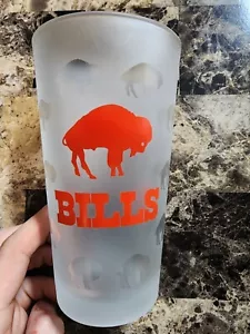 Buffalo Bills White Frosted Pint Glass NFL Buffalo Bills Mafia Well Packed. - Picture 1 of 4