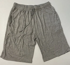Mens Pajama Bottom Sleep Shorts SMALL Stretch GRAY Pockets PJ Lounge Drawstring - Picture 1 of 9