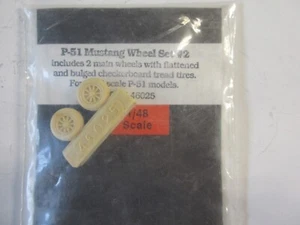 TRUE DETAILS 1/48 P-51 #2 WHEEL SET #46025 resin - Picture 1 of 1