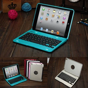 New 2 In1 Bluetooth Keyboard Foldable Case Stand Battery Apple iPad Mini 1,2,3 - Picture 1 of 2