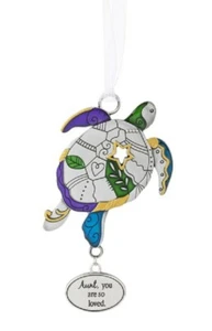 Ganz Colorful TURTLE Car Charm Ornament "Aunt, You Are So Loved" - Picture 1 of 4
