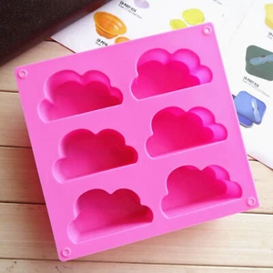 Mold Wax Soap Mould Ice Cake Jelly Mousse Cube Chocolate Baking Cloud Tray 3D - Picture 1 of 6