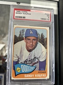 1965 Topps Sandy Koufax #300 PSA 5 EX  LA Dodgers HOF