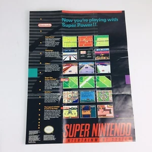 Get The Power / Nintendo Power SNES Super Nintendo Poster GP-SNS-USA-1 - Picture 1 of 2