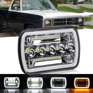FARO LED HALO DRL para Dodge W250 D350 Ram 81-93 Dodge Ramcharger 7X6"" 5X7" - Imagen 1 de 14