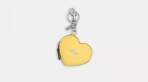 Coach Herz Tasche Schlüsselanhänger Tasche Charm gelb Einzelhandel $ 138 - Bild 1 von 4