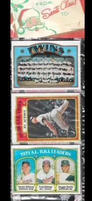 Paquete de rack de béisbol 1972 Topps Holiday HOF’ers Harmon Killebrew, Frank Robinson + Foto 1 de 4