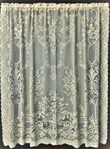 Fontaine Spitzenplatte 60" x 82" Baumwollmischung Elfenbein Schlafzimmer Wohnzimmer Esszimmer - Bild 1 von 3
