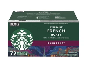 Starbucks French Roast Coffee Dark Roast K-Cup 72 ct Keurig Coffee Pods - Picture 1 of 10