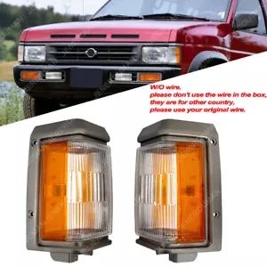 Pair Corner Light Parking Side Marker Lamp for 87-95 Nissan Pathfinder 88-89 D21 - Picture 1 of 6