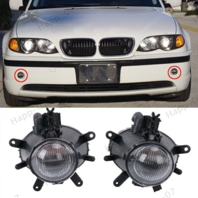 2Pcs Front Bumper Fog Lights Housing Fit For 2002-2005 BMW 325i 325xi 330i 330xi — 第 1/4 张图片
