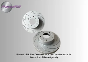 DISC BRAKE ROTORS SUIT LANDCRUISER VDJ76 VDJ78 VDJ79 FZJ HZJ HDJ SLOTTED - Foto 1 di 2