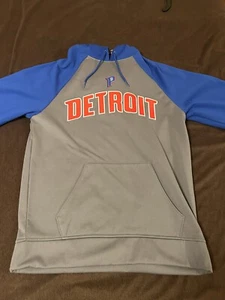 Detroit Pistons Adidas NBA Sweatshirt Mens Gray Logo Size Small - Picture 1 of 6
