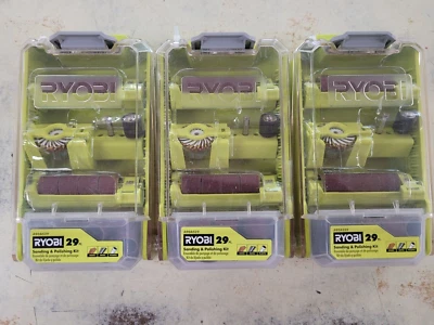 Nuevo 3 Pak Ryobi 29 piezas Kit de pulido de lijado para madera/metal/plástico #A90AS29 Foto 1 de 4