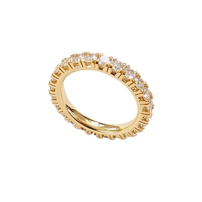 Memory Diamant Ring 2 ct Gelbgold 18K 750 synthetisch hergestellt Eternity Labor - Bild 1 von 4