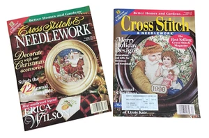 Lot of 2 Cross Stitch & Needlework BH&G Magazines December 1996 1998 Christmas - Picture 1 of 16