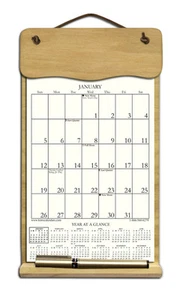 UNDECORATED WOODEN REFILLABLE CALENDAR HOLDER - Picture 1 of 1