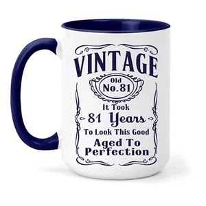 Vintage 81 Birthday Mug - Gift Years - Foto 1 di 6