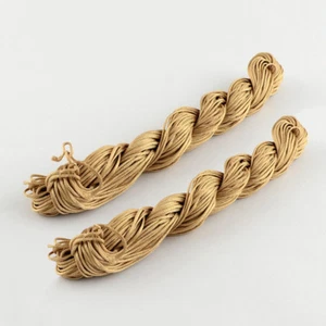 LOT de 25m FIL NYLON CORDON tressé SABLE CAMEL 1mm BRACELETS perles - Imagen 1 de 1