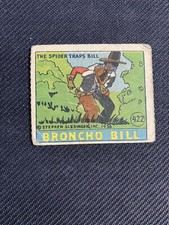 1936 Cartoon Adventures Gum Card R28 Strip Card #422 Broncho Bill Spider Traps