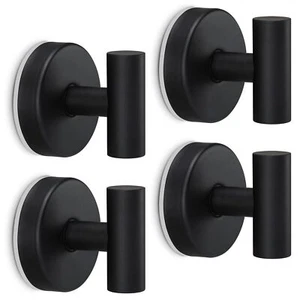 Black Towel Hook Shower Suction Hook Towel Hanger for Bathroom Hanging Coat H... - Picture 1 of 6