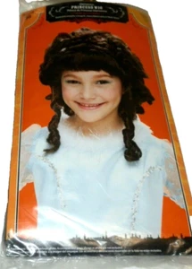New Girls Black Princess Wig One Side Elasticized Lining  Halloween Costume - Picture 1 of 2