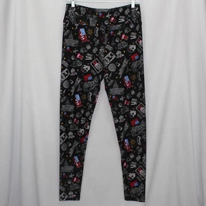 Leggings altos y curvilíneos LuLaRoe negros con diseño temático de EE. UU. - Imagen 1 de 9