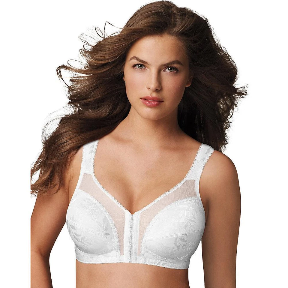 Playtex 18 Hour Custom Flex Back Front Close Bra White 4695 Size 42dd