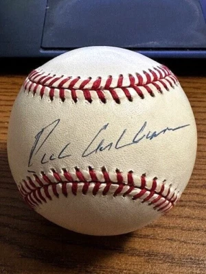 RICHIE ASHBURN 5 SIGNED AUTOGRAPHED ONL BASEBALL!  Phillies!  HOF! JSA! - Image 1 of 2