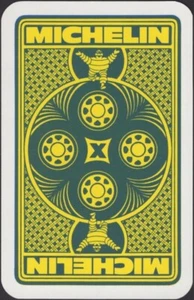 Playing Cards Single Card Old * MICHELIN Car TYRES TIRES Advertising BLIMP MAN C - Bild 1 von 3