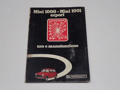 INNOCENTI MINI 1000-MINI 1001-MINI MATIC LIBRETTO USO E MANUTENZIONE 1973 - Immagine 1 di 4