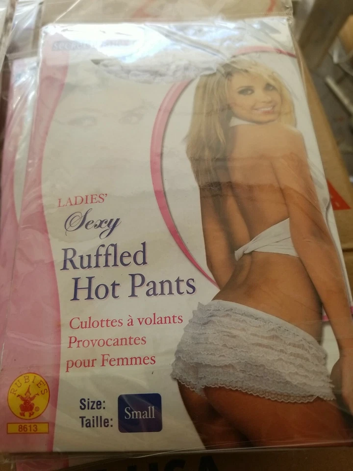 Sexy  RUFFLED  HOT pants White Rubies 50% OFF - Image 1 of 1