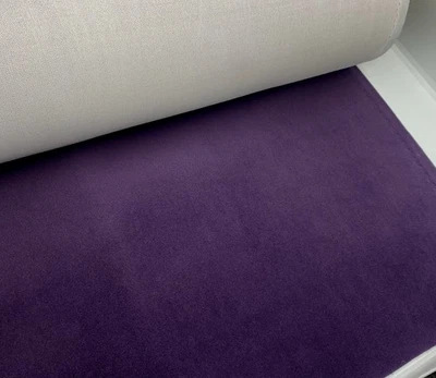 8 metres deep purple velvet upholstery fabric FREE POSTAGE - Image 1 of 3