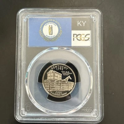 2001-S 25c CLAD PCGS PR70DCAM KENTUCKY QUARTER PROOF DEEP CAMEO PR 70 DC - Image 1 of 4