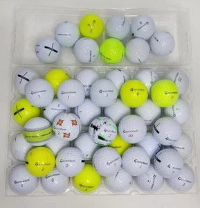 50 TaylorMade Golf Balls AAAAA to 3A TP5X TP5 Distance Soft Tour Response - Picture 1 of 1