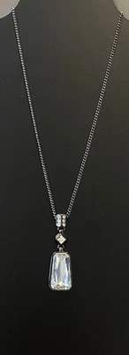 Collar de cristal con cadena de eslabones de metal negro GIVENCHY  Foto 1 de 4