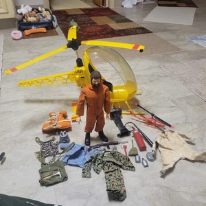 Figurina vintage GI Joe Hasbro 1964 Kung Fu Grip con elicottero squadra avventura - Foto 1 di 14