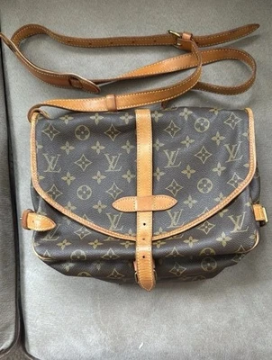 Auténtico bolso bandolera de hombro Louis Vuitton Saumur 30 monograma de lona vintage Foto 1 de 4