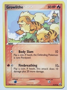 Tarjeta Pokémon Growlithe 55/92 VLP - 2006 EX Legend Maker - Kanako Eo Art - Imagen 1 de 3