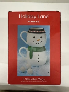 Holiday Lane At Macy’s 2 tazze impilabili nuove con scatola - Foto 1 di 15