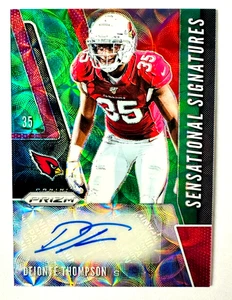2019 Prizm Deionte Thompson AUTO RC GREEN Scope Prizm RC SP #/75 Cardinals! - Picture 1 of 3