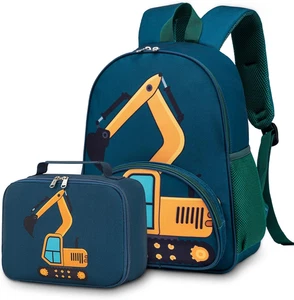 Backpack for Kids Boys Girls Preschool Kindergarten Bookbag Set with Lunch Box T - Picture 1 of 12