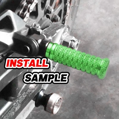 Clavijas delanteras estándar verde M-Grip para Kawasaki ER-6N 05 06 07 08 Foto 1 de 4