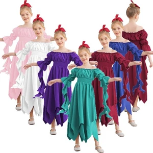 Costume bambina ragazza tema abiti festa vestito speciale mascherata taglio medievale - Foto 1 di 8