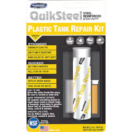 Kit de reparación de tanque de plástico Blue Magic 6522Ktri, Quiksteel, tamaño de contenedor de 2 OZ, 1 Foto 1 de 1