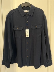 NWT Men’s Southern Tide Beachwood Twill Shirt Navy Blue LARGE - Picture 1 of 3