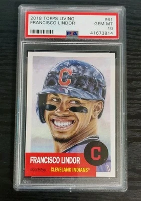 2018 Topps Living #61 Francisco Lindor PSA 10 - Image 1 of 2