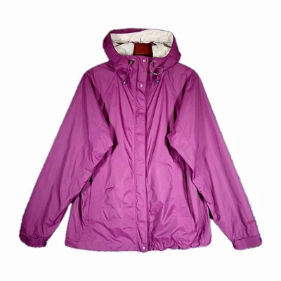Chaqueta de lluvia LL Bean para mujer M Gore-Tex cortavientos impermeable con capucha púrpura Foto 1 de 4