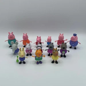 Figuras de Peppa Pig abuelo abuela momia papá George amigos Wendy Emily Pedro - Imagen 1 de 5